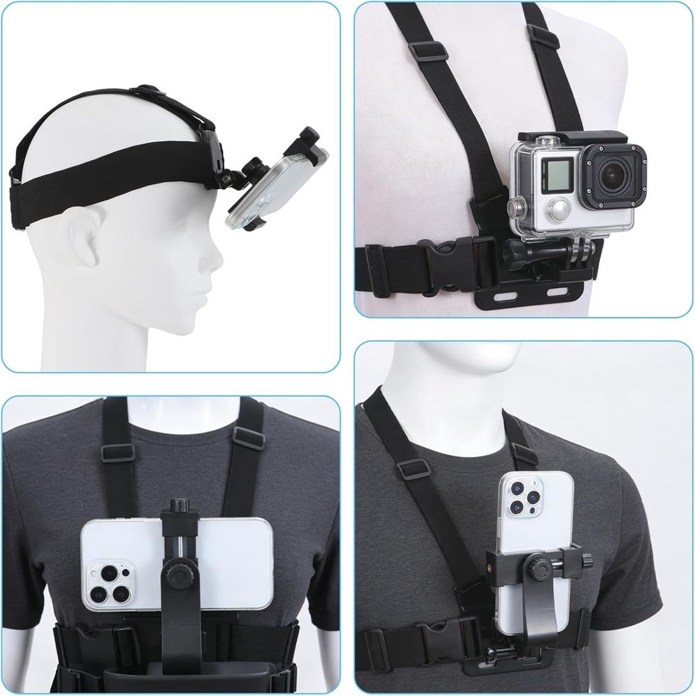 KINGKI Chest Strap and Head Strap Mount Kit